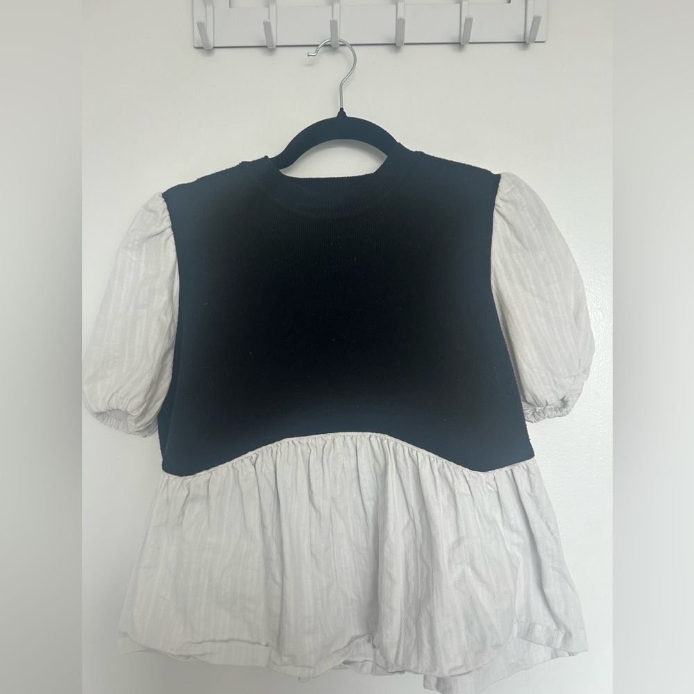Saks Off 5th - Lea & Viola Black Knit Blouse